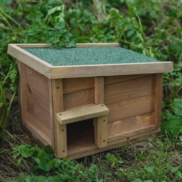 Houten Egelhuisje met Vilt Dak - Veilig Natuurlijk Nest voor, Dieren en Toebehoren