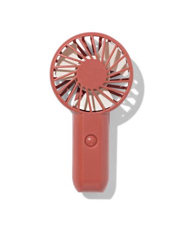 HEMA Oplaadbare handventilator 7x22cm terra, Verzenden, Nieuw