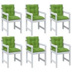 vidaXL Stoelkussens 6 st lage rug 100x50x7 cm stof gemêleerd, Huis en Inrichting, Woonaccessoires | Kussens, Verzenden, Nieuw