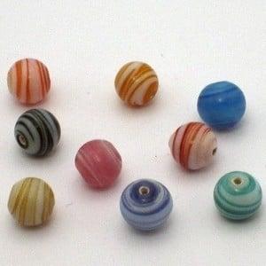 10 stuks Keramiek kralenmix 10mm rond, Ophalen of Verzenden, Nieuw, Kraal