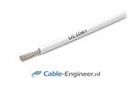 UL1061 kabel  - 0,75 mm2 - vertind koper - 300V. - kleur Wit, Verzenden, Nieuw, Kabel of Snoer