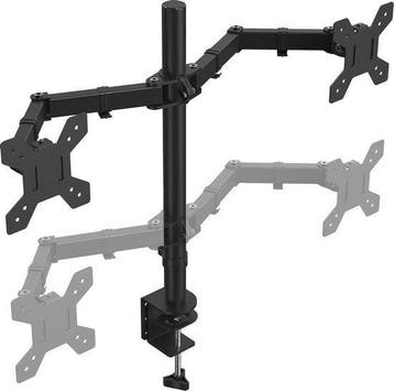 2dekans | Auronic Monitor Arm - 2 Schermen - 13 tot 27 Inch, Ophalen of Verzenden, Zo goed als nieuw, Auronic