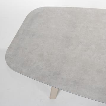 Manolo dining tuintafel printed ceramic 180x95xH75 cm latte, Ophalen of Verzenden, Nieuw