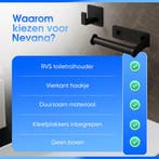 Nevana Toiletrolhouder - Wc rolhouder met ophanghaakje - WC, Ophalen of Verzenden, Nieuw