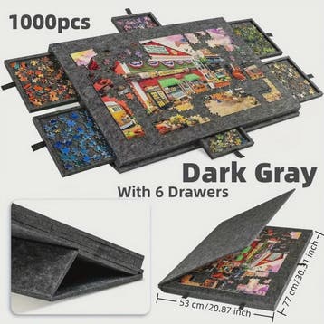 Puzzelbord met 6 Lades - Draagbare Non-Slip Organizer voor 1, Verzenden, Nieuw
