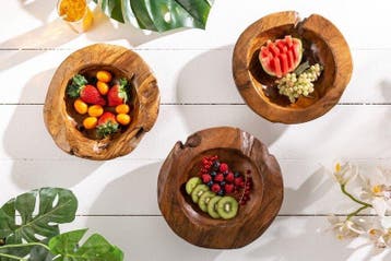 Massieve kom NATURE ROOT 30cm natuurlijk teakwortelhout -, Huis en Inrichting, Woonaccessoires | Vazen, Ophalen of Verzenden, Nieuw