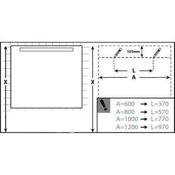 Badkamerspiegel Allibert Atlas LED Verlichting 80 cm 10 W, Ophalen of Verzenden