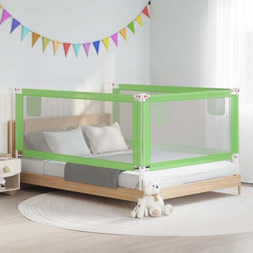 vidaXL Bedhekje peuter 200x25 cm stof groen, Verzenden, Nieuw