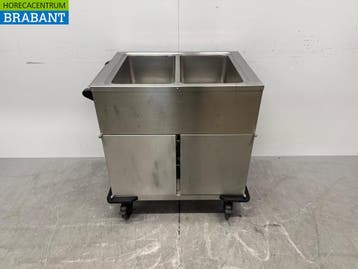 RVS Rieber Verrijdbare Bain-Marie 2 x 1/1 GN met, Ophalen of Verzenden, Gebruikt