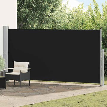 vidaXL Windscherm uittrekbaar 160x514 cm zwart, Tuin en Terras, Verzenden, Nieuw