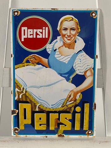 Persil - Emaille plaat - 30x20cm - Gemaakt van een dikke