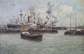 Marinus de Jongere (1912-1977) - Zicht op de Rotterdamse, Antiek en Kunst, Kunst | Schilderijen | Klassiek
