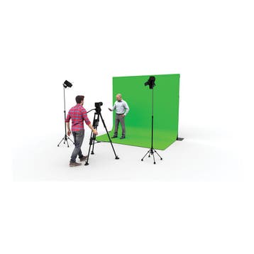 WENTEX® Pipe enamp; Drape Chroma Key gordijn 590x400cm (bxh), Verzenden, Nieuw