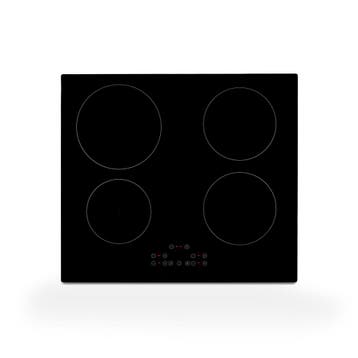Montpellier MINH59 Inductie-kookplaat 59 cm Zwart, Nieuw, Inbouw, Inductie, 4 kookzones