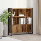 vidaXL Boekenkast 2 pcs Oud Hout 99,5 x 30 x 108 cm Bewerkt, Huis en Inrichting, Kasten | Boekenkasten, Minder dan 50 cm, Verzenden
