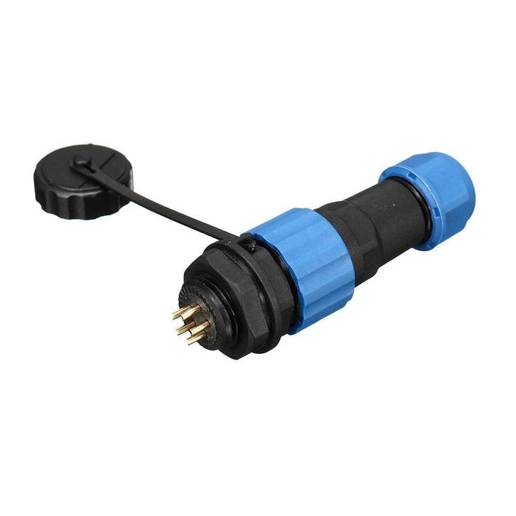 Male + socket - Waterdichte kabelverbinder - 5 aderig, Auto-onderdelen, Elektronica en Kabels, Ophalen of Verzenden