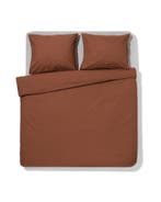 HEMA Dekbedovertrek 200x200/220cm hotel katoen percal bruin, Verzenden, Nieuw, Bruin