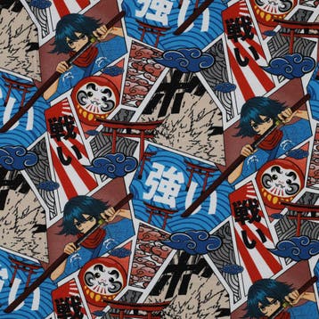 Tricot/Jersey Manga Multicolor, Nieuw, Overige kleuren