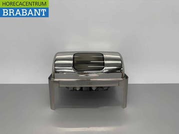 HCB Chafing Dish Rolltop RVS – Kijkglas – 9 liter – 1/1 GN, Ophalen of Verzenden, Nieuw in verpakking