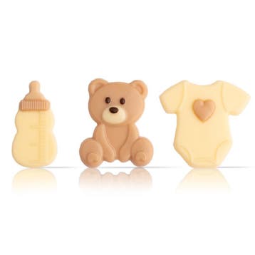 Dobla Chocoladedecoratie Newborn Baby Assortiment (90stuks), Verzenden, Nieuw