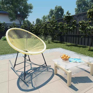vidaXL Tuinstoel Acapulco poly rattan beige, Verzenden, Nieuw