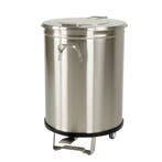 HCB Prullenbak - 100 liter - voetbediening - RVS, Verzenden, Nieuw in verpakking, Overige typen