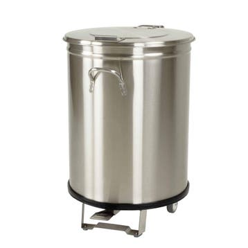 HCB Prullenbak - 100 liter - voetbediening - RVS, Verzenden, Nieuw in verpakking, Overige typen