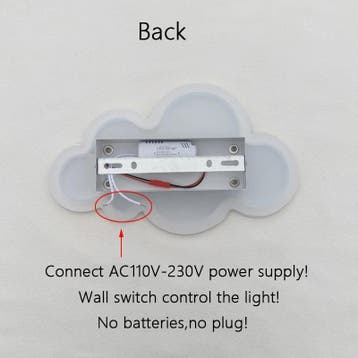 Wolk LED Wandlamp Dimbaar voor Babykamer, Verzenden, Nieuw