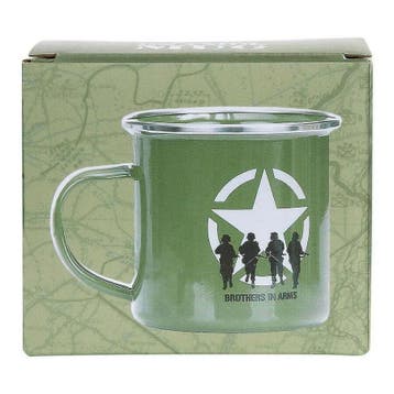 Emaille mok Brothers in Arms. Diverse kleuren, Verzenden, Nieuw