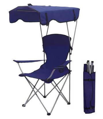 Draagbare Klapstoel – Strandstoel met Zonneschermen Armleuni, Tuin en Terras, Verzenden, Nieuw