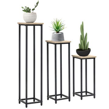 TRUUSK Plantenstandaard Set 3-delig - Bloemenkruk &amp; Bloe, Verzenden
