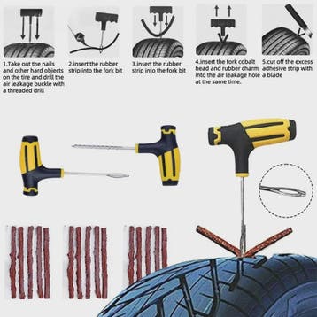 Universele Bandenreparatieset - Noodreparatiegereedschap voo, Verzenden, Nieuw