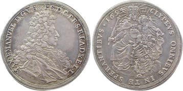 Duitsland taler, daalder Maximillian Ii Emanuel Bayern 16..., Verzenden