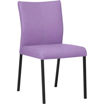 Leren eetkamerstoel Basic - Toledo Lila (lichtpaars) -, Huis en Inrichting, Stoelen, Overige kleuren, Nieuw, Leer, Ophalen of Verzenden