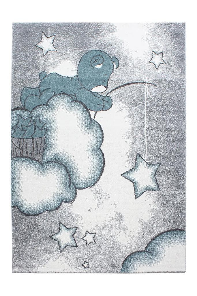 Kindervloerkleed | Kids | Beer | Blauw | 140x200 cm, Huis en Inrichting, Stoffering | Tapijten en Kleden, Verzenden