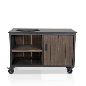 Fraaii buitenkeuken Bamboo Graphite, Big Green Egg Bastard, Tuin en Terras, Buitenkeukens, Houtskool, Vrijstaand, Fraaii, Nieuw