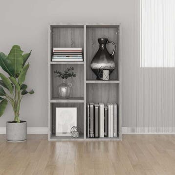 vidaXL Boekenkast/dressoir 50x25x80 cm bewerkt hout sonoma, Huis en Inrichting, Kasten | Boekenkasten, Verzenden, Nieuw, 50 tot 100 cm