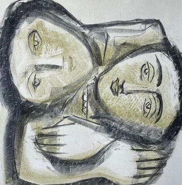 Massimo Campigli (1895-1971) - Labbraccio (1952)