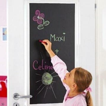 Plakfolie, plakplastic schoolbord krijtbord folie zwart, Huis en Inrichting, Nieuw