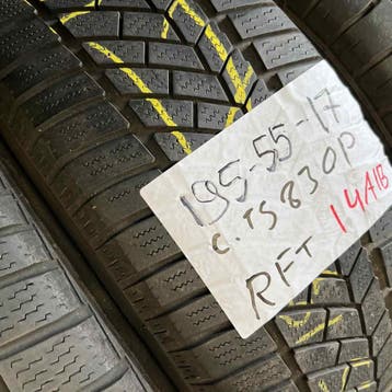 2 x Continental Winter TS830P 195-55-17 RFT Winterbanden..., Gebruikt, 17 inch, Band(en), Personenwagen