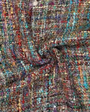 Luxe Katoen/Viscose Handgeweven Grof Multicolor, Nieuw, Overige kleuren