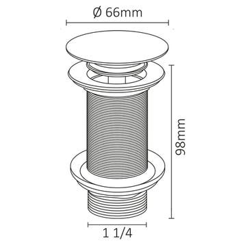 Differnz pop up large afvoerplug design voor fontein - gun, Verzenden, Nieuw
