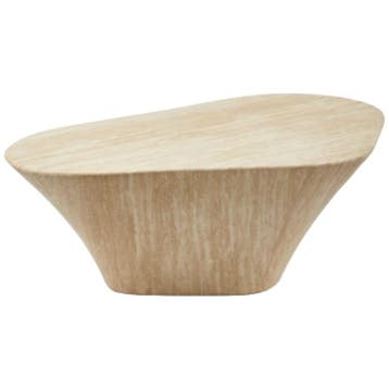 Polspotten Oval Travertine Look Salontafel, Gebruikt, 50 tot 100 cm, Modern, Minder dan 50 cm