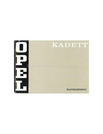 1971 OPEL KADETT INSTRUCTIEBOEKJE NEDERLANDS