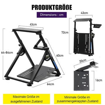 Wheel stand - Racestuur standaard - Stuurwielhouder - Zwart, Computers en Software, Joysticks, Verzenden, Zo goed als nieuw