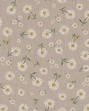 Linnenlook Half Panama Margrietjes Naturel