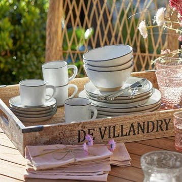 LOBERON Servies set van 30 Biarré grijs -  – Nieuw, Verzenden, Nieuw