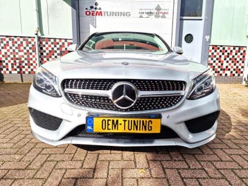 Grille voor C-Klasse W205 | Silver Diamond Style | 14-18, Voor, Mercedes-Benz, Nieuw, Ophalen of Verzenden