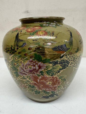Japanse vintage vaas Kutani Shuho   Aardewerk uit Japan