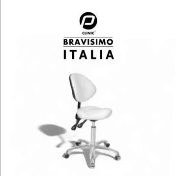 Tabouret Bravissimo Italia Wit - Ergonomische Werkkruk me..., Witgoed en Apparatuur, Persoonlijke-verzorgingsapparatuur, Verzenden